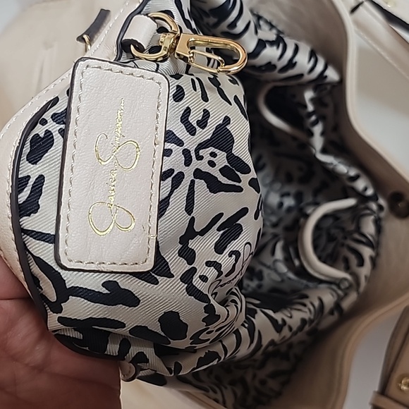 Jessica Simpson Zip LeatherExterior Bags & Handbags, Cream Crossbody - Picture 11 of 16